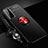 Silikon Hülle Handyhülle Ultra Dünn Schutzhülle Tasche Flexible mit Magnetisch Fingerring Ständer A01 für Samsung Galaxy S24 5G Rot und Schwarz