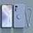Silikon Hülle Handyhülle Ultra Dünn Schutzhülle Tasche Flexible mit Magnetisch Fingerring Ständer A01 für Xiaomi Mi 12 5G Lavendel Grau
