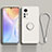 Silikon Hülle Handyhülle Ultra Dünn Schutzhülle Tasche Flexible mit Magnetisch Fingerring Ständer A01 für Xiaomi Mi 12 5G Weiß