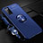 Silikon Hülle Handyhülle Ultra Dünn Schutzhülle Tasche Flexible mit Magnetisch Fingerring Ständer A02 für Oppo A72 Blau