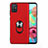 Silikon Hülle Handyhülle Ultra Dünn Schutzhülle Tasche Flexible mit Magnetisch Fingerring Ständer A02 für Samsung Galaxy A51 5G Rot