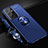 Silikon Hülle Handyhülle Ultra Dünn Schutzhülle Tasche Flexible mit Magnetisch Fingerring Ständer A02 für Samsung Galaxy S23 Ultra 5G Blau
