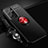 Silikon Hülle Handyhülle Ultra Dünn Schutzhülle Tasche Flexible mit Magnetisch Fingerring Ständer A02 für Samsung Galaxy S23 Ultra 5G Rot und Schwarz