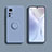 Silikon Hülle Handyhülle Ultra Dünn Schutzhülle Tasche Flexible mit Magnetisch Fingerring Ständer A02 für Xiaomi Mi 12 5G Lavendel Grau