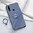 Silikon Hülle Handyhülle Ultra Dünn Schutzhülle Tasche Flexible mit Magnetisch Fingerring Ständer A03 für Oppo A8 Grau
