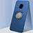 Silikon Hülle Handyhülle Ultra Dünn Schutzhülle Tasche Flexible mit Magnetisch Fingerring Ständer A03 für Vivo Nex 3S Blau