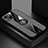 Silikon Hülle Handyhülle Ultra Dünn Schutzhülle Tasche Flexible mit Magnetisch Fingerring Ständer A04 für Apple iPhone 13 Mini Grau