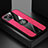 Silikon Hülle Handyhülle Ultra Dünn Schutzhülle Tasche Flexible mit Magnetisch Fingerring Ständer A04 für Apple iPhone 13 Mini Rot