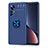 Silikon Hülle Handyhülle Ultra Dünn Schutzhülle Tasche Flexible mit Magnetisch Fingerring Ständer A05 für Xiaomi Mi 12 5G Blau