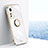 Silikon Hülle Handyhülle Ultra Dünn Schutzhülle Tasche Flexible mit Magnetisch Fingerring Ständer A10 für Xiaomi Mi 12 Pro 5G Weiß