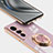 Silikon Hülle Handyhülle Ultra Dünn Schutzhülle Tasche Flexible mit Magnetisch Fingerring Ständer AN1 für Vivo X70 5G