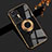 Silikon Hülle Handyhülle Ultra Dünn Schutzhülle Tasche Flexible mit Magnetisch Fingerring Ständer AN1 für Vivo X70 5G Schwarz