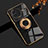 Silikon Hülle Handyhülle Ultra Dünn Schutzhülle Tasche Flexible mit Magnetisch Fingerring Ständer AN1 für Vivo X80 5G Schwarz