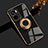 Silikon Hülle Handyhülle Ultra Dünn Schutzhülle Tasche Flexible mit Magnetisch Fingerring Ständer AN1 für Xiaomi Redmi Note 11E 5G Schwarz