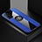 Silikon Hülle Handyhülle Ultra Dünn Schutzhülle Tasche Flexible mit Magnetisch Fingerring Ständer für Huawei Honor Play4T Pro Blau
