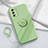 Silikon Hülle Handyhülle Ultra Dünn Schutzhülle Tasche Flexible mit Magnetisch Fingerring Ständer für Oppo A53s 5G Grün