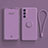 Silikon Hülle Handyhülle Ultra Dünn Schutzhülle Tasche Flexible mit Magnetisch Fingerring Ständer für Oppo Reno6 5G Violett