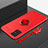 Silikon Hülle Handyhülle Ultra Dünn Schutzhülle Tasche Flexible mit Magnetisch Fingerring Ständer für Samsung Galaxy A71 4G A715 Rot