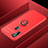 Silikon Hülle Handyhülle Ultra Dünn Schutzhülle Tasche Flexible mit Magnetisch Fingerring Ständer für Samsung Galaxy M11 Rot