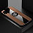 Silikon Hülle Handyhülle Ultra Dünn Schutzhülle Tasche Flexible mit Magnetisch Fingerring Ständer für Xiaomi Mi 10 Lite Braun