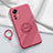Silikon Hülle Handyhülle Ultra Dünn Schutzhülle Tasche Flexible mit Magnetisch Fingerring Ständer für Xiaomi Mi 12T Pro 5G Pink