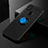 Silikon Hülle Handyhülle Ultra Dünn Schutzhülle Tasche Flexible mit Magnetisch Fingerring Ständer für Xiaomi POCO C3 Blau und Schwarz