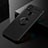 Silikon Hülle Handyhülle Ultra Dünn Schutzhülle Tasche Flexible mit Magnetisch Fingerring Ständer für Xiaomi Redmi 9C Schwarz