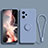Silikon Hülle Handyhülle Ultra Dünn Schutzhülle Tasche Flexible mit Magnetisch Fingerring Ständer für Xiaomi Redmi Note 12 5G Lavendel Grau