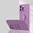 Silikon Hülle Handyhülle Ultra Dünn Schutzhülle Tasche Flexible mit Magnetisch Fingerring Ständer G01 für Apple iPhone 15 Pro Max Violett