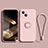 Silikon Hülle Handyhülle Ultra Dünn Schutzhülle Tasche Flexible mit Magnetisch Fingerring Ständer G02 für Apple iPhone 15 Rosegold