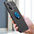 Silikon Hülle Handyhülle Ultra Dünn Schutzhülle Tasche Flexible mit Magnetisch Fingerring Ständer JM1 für Oppo A77 4G