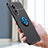 Silikon Hülle Handyhülle Ultra Dünn Schutzhülle Tasche Flexible mit Magnetisch Fingerring Ständer JM1 für Oppo A97 5G
