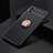 Silikon Hülle Handyhülle Ultra Dünn Schutzhülle Tasche Flexible mit Magnetisch Fingerring Ständer JM1 für Samsung Galaxy A02 Gold und Schwarz