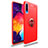 Silikon Hülle Handyhülle Ultra Dünn Schutzhülle Tasche Flexible mit Magnetisch Fingerring Ständer JM1 für Samsung Galaxy A50 Rot