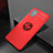 Silikon Hülle Handyhülle Ultra Dünn Schutzhülle Tasche Flexible mit Magnetisch Fingerring Ständer JM1 für Samsung Galaxy M31s Rot