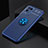 Silikon Hülle Handyhülle Ultra Dünn Schutzhülle Tasche Flexible mit Magnetisch Fingerring Ständer JM2 für Oppo A54 4G Blau