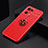Silikon Hülle Handyhülle Ultra Dünn Schutzhülle Tasche Flexible mit Magnetisch Fingerring Ständer JM2 für Oppo F21 Pro 4G Rot