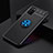 Silikon Hülle Handyhülle Ultra Dünn Schutzhülle Tasche Flexible mit Magnetisch Fingerring Ständer JM2 für Samsung Galaxy A03s Blau und Schwarz