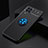 Silikon Hülle Handyhülle Ultra Dünn Schutzhülle Tasche Flexible mit Magnetisch Fingerring Ständer JM2 für Samsung Galaxy A22 4G Blau und Schwarz