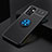 Silikon Hülle Handyhülle Ultra Dünn Schutzhülle Tasche Flexible mit Magnetisch Fingerring Ständer JM2 für Samsung Galaxy A52 4G Blau und Schwarz