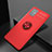 Silikon Hülle Handyhülle Ultra Dünn Schutzhülle Tasche Flexible mit Magnetisch Fingerring Ständer JM2 für Samsung Galaxy A71 4G A715 Rot