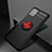 Silikon Hülle Handyhülle Ultra Dünn Schutzhülle Tasche Flexible mit Magnetisch Fingerring Ständer JM2 für Samsung Galaxy A71 5G Rot und Schwarz