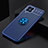 Silikon Hülle Handyhülle Ultra Dünn Schutzhülle Tasche Flexible mit Magnetisch Fingerring Ständer JM2 für Samsung Galaxy M33 5G Blau