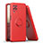 Silikon Hülle Handyhülle Ultra Dünn Schutzhülle Tasche Flexible mit Magnetisch Fingerring Ständer QW1 für Samsung Galaxy M12 Rot