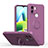 Silikon Hülle Handyhülle Ultra Dünn Schutzhülle Tasche Flexible mit Magnetisch Fingerring Ständer QW1 für Xiaomi Poco C50 Violett