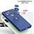 Silikon Hülle Handyhülle Ultra Dünn Schutzhülle Tasche Flexible mit Magnetisch Fingerring Ständer QW1 für Xiaomi Redmi A1 Plus