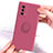 Silikon Hülle Handyhülle Ultra Dünn Schutzhülle Tasche Flexible mit Magnetisch Fingerring Ständer S01 für Oppo A54 5G