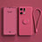 Silikon Hülle Handyhülle Ultra Dünn Schutzhülle Tasche Flexible mit Magnetisch Fingerring Ständer S01 für Oppo Find X5 5G Pink