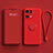Silikon Hülle Handyhülle Ultra Dünn Schutzhülle Tasche Flexible mit Magnetisch Fingerring Ständer S01 für Oppo Find X5 5G Rot