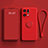 Silikon Hülle Handyhülle Ultra Dünn Schutzhülle Tasche Flexible mit Magnetisch Fingerring Ständer S01 für Oppo Find X5 Pro 5G Rot